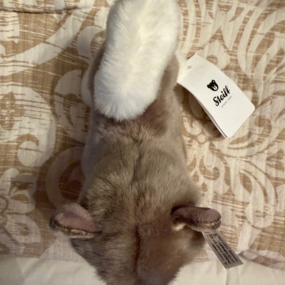 Steiff Plush Husky Dog stuffed Animal  - Gray and White NWT - Picture 6 of 7